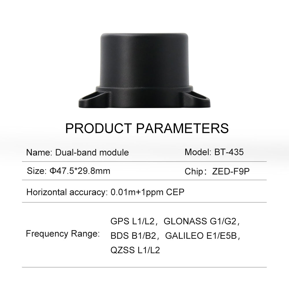 Beitian GNSS receiver ZED-F9P module board fixing hole RTK BM-435 Beitian GNSS receiver ZED-F9P module board fixing hole RTK BM-435